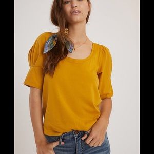 New Anthropologie yellow top